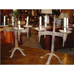 Iron Chateau Candleabras from France #2206605