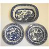3 Pieces Ridgway Willow Ware c. 1920s #2215703