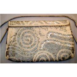 Vintage 50s Glass Bead Evening Bag #2215705