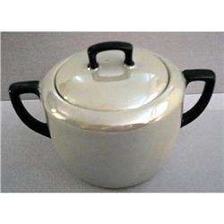 Olive Lustreware Sugar Bowl - M.Z. Austria #2215706