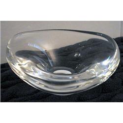 2 50s Thick Clear Glass Triangular Ashtrays #2215712