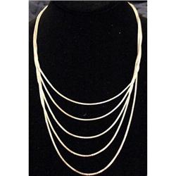 5-Strand Silver Drape Necklace #2215716