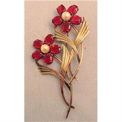 W.E. Richards Symmetalic Silver/14K Flower Pin #2215723