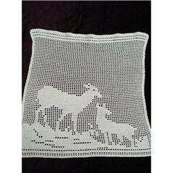 LARGE FILLET LACE - MOTHER DEER AND BABY #2215776