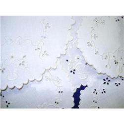 ANTIQUE WHITE MADEIRA 5 PIECE EMBROIDERY #2215779