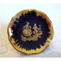 LIMOGES TINY PLATE - BLUE/GOLD SILHOUETTES #2215797
