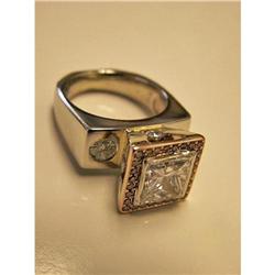 Ladies Princess Diamond Cut 14kt Gold Ring:#2215970