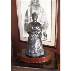 MEXICAN "Santos"  Figurative Folk Art Blackware#2215984