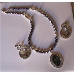 REDUCED Sterling and Tahitian Cultured Pearl#2215991