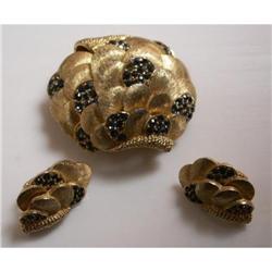 Signed Carl Boucher Sapphire Color Rhinestone #2215995