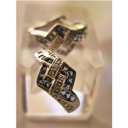 Estate Sale: Diamond & Sapphire Pave' Set 14kt#2216011