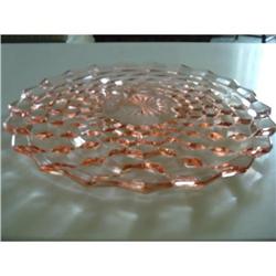 Pink Depression Glass 12" Cake Plate #2216065