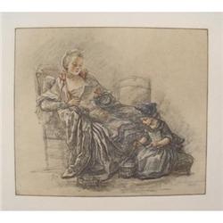 Chardin Jean Baptiste Lady Reading With a Child#2216451