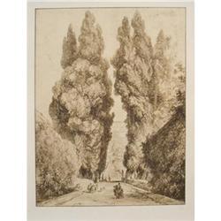Jean Honore Fragonard Cypress Avenue at the #2216455