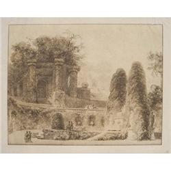 Jean Honore Fragonard Scene in the Villa D'Este#2216456