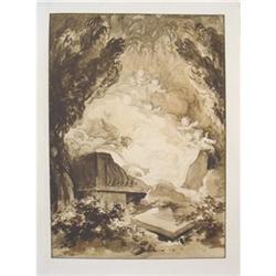 Jean Honore Fragonard Love Scene Signed Etching#2216462