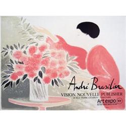 Andre Brasilier Femme et Rose,1979 Lithograph #2216467