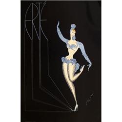 Erte Dancer in Blue Offset Lithograph #2216471