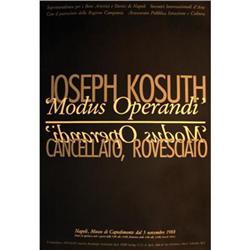 Joseph Kosuth Modus Operandi Offset Lithograph #2216570