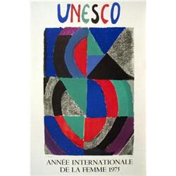 Sonia Delaunay Unesco lithographic poster 1975 #2216582