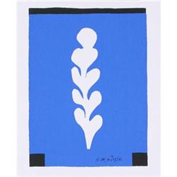 Henri Matisse White Flower on Blue Decoupages #2216597