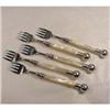 Image 1 : Five Small Mother of Pearl DetailedForks. #2216895