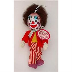 JAPAN CLOWN CELLULOID CLOTH TOY DOLL 1950S TOY #2216922