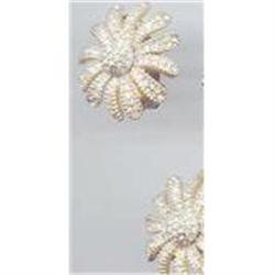 SALE Ciner  Star burst  Rhinestone Earrings #2216951