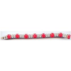 SALE Weiss Red and Clear Rhinestone Bracelet   #2216968