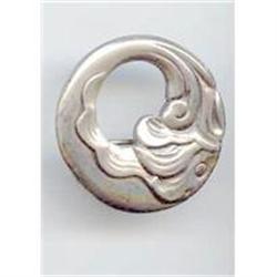 SALE Coro Sterling Fish Circle Pin #2217021
