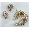Image 1 : SALE Rhinestone Pin with earrings Signed  ART #2217363