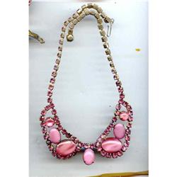 SALE Love Pink  Rhinestone  Necklace #2217369