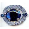 Image 1 : SALE Blue Rhinestone pin  Aurora Borealis #2217372