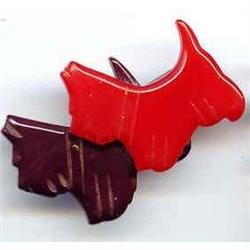 SALE Black and Red  Scottie dogs Bakelite #2217374