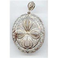 SALE Signed Germany Sterling FiligreePendant #2217376