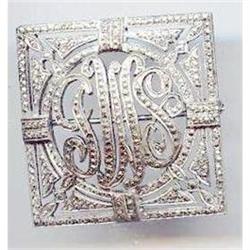 SALE Sterling and Marcasite Vintage name Pin #2217378