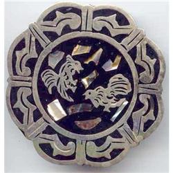 SALE Gigantic Silver and enameled Mexican Pin#2217445