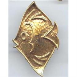 SALE Gold tone  Fish Pin #2217469