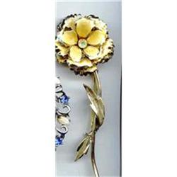 SALE Coro Flower Pin  Long #2217474