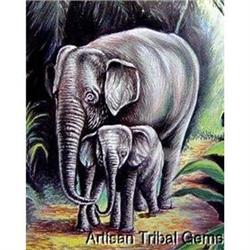 Mother ELEPHANT Inside Painted SNUFF Bottle #2217530