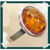 Image 1 : Sparkling COGNAC  Baltic Amber Sterling Cuff #2217679