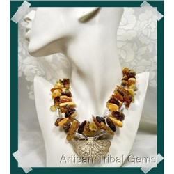 WAVES of  NATURAL  Baltic Amber Necklace 125 #2217769