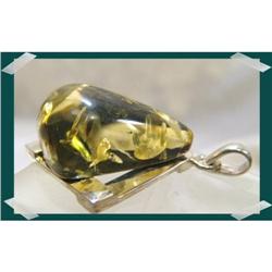 Eye Catching Statuesque Baltic Amber Sterling #2217804