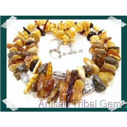 multicolored Baltic Amber NUGGET sterling #2217813
