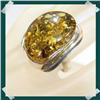 Image 1 : RAYS of Baltic SUNSHINE Amber Sterling Ring s8 #2217826