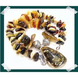 WORK of ART Massive BALTIC amber Sterling #2217842