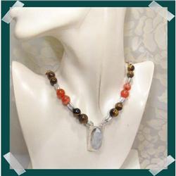 Radiant Gemstone Sterling Artisan Necklace #2217843