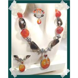 EYE-CATCHING Faceted Smoky Topaz Necklace ~ #2217848