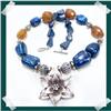 Image 1 : lots of SILVER & Lapis Gemstone Necklace #2218010