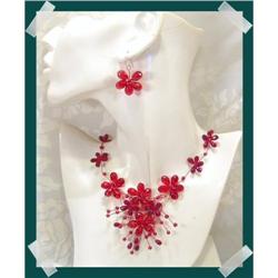 Irridescent RED Quartz Choker with MATCHING #2218076